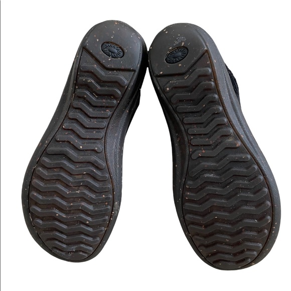 UGG Kaylana Black Suede Leather Warm Sheepskin Lined Pull On Winter Boots - Picture 15 of 16